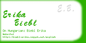 erika biebl business card